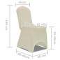 Set de 6 Fundas ajustadas para sillas, color crema Set de 6 Fundas ajustadas para sillas, color crema