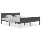 vidaXL Estructura de cama madera maciza de pino gris 180x200 cm vidaXL Estructura de cama madera maciza de pino gris 180x200 cm