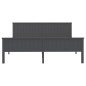 vidaXL Estructura de cama madera maciza de pino gris 180x200 cm vidaXL Estructura de cama madera maciza de pino gris 180x200 cm