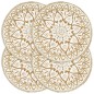 vidaXL Mantel individual 4 unidades redondo yute blanco 38 cm vidaXL Mantel individual 4 unidades redondo yute blanco 38 cm