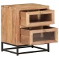 vidaXL Mesita de noche de madera maciza de acacia 40x30x50 cm vidaXL Mesita de noche de madera maciza de acacia 40x30x50 cm