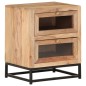 vidaXL Mesita de noche de madera maciza de acacia 40x30x50 cm vidaXL Mesita de noche de madera maciza de acacia 40x30x50 cm