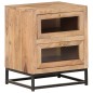 vidaXL Mesita de noche de madera maciza de acacia 40x30x50 cm vidaXL Mesita de noche de madera maciza de acacia 40x30x50 cm