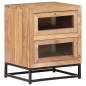 vidaXL Mesita de noche de madera maciza de acacia 40x30x50 cm vidaXL Mesita de noche de madera maciza de acacia 40x30x50 cm