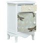 vidaXL Mesita de noche de MDF blanca y gris 40x30x62 cm vidaXL Mesita de noche de MDF blanca y gris 40x30x62 cm