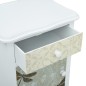 vidaXL Mesita de noche de MDF blanca y gris 40x30x62 cm vidaXL Mesita de noche de MDF blanca y gris 40x30x62 cm