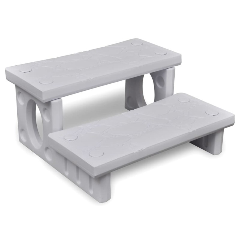 vidaXL Escalones para bañera de hidromasaje blanco vidaXL Escalones para bañera de hidromasaje blanco
