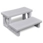 vidaXL Escalones para bañera de hidromasaje blanco vidaXL Escalones para bañera de hidromasaje blanco