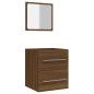 vidaXL Armario de baño con espejo marrón roble 41x38,5x48 cm vidaXL Armario de baño con espejo marrón roble 41x38,5x48 cm