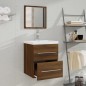 vidaXL Armario de baño con espejo marrón roble 41x38,5x48 cm vidaXL Armario de baño con espejo marrón roble 41x38,5x48 cm