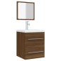 vidaXL Armario de baño con espejo marrón roble 41x38,5x48 cm vidaXL Armario de baño con espejo marrón roble 41x38,5x48 cm