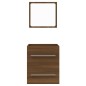 vidaXL Armario de baño con espejo marrón roble 41x38,5x48 cm vidaXL Armario de baño con espejo marrón roble 41x38,5x48 cm
