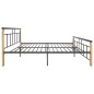 vidaXL Estructura de cama metal y madera maciza de roble 200x200 cm vidaXL Estructura de cama metal y madera maciza de roble 200x200 cm