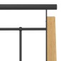 vidaXL Estructura de cama metal y madera maciza de roble 200x200 cm vidaXL Estructura de cama metal y madera maciza de roble 200x200 cm