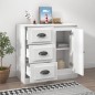 vidaXL Aparador de madera contrachapada blanco 70x35,5x67,5 cm vidaXL Aparador de madera contrachapada blanco 70x35,5x67,5 cm