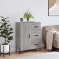 vidaXL Aparador de madera de ingeniería gris Sonoma 69,5x34x90 cm
