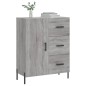 vidaXL Aparador de madera de ingeniería gris Sonoma 69,5x34x90 cm