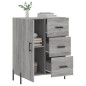 vidaXL Aparador de madera de ingeniería gris Sonoma 69,5x34x90 cm