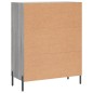 vidaXL Aparador de madera de ingeniería gris Sonoma 69,5x34x90 cm