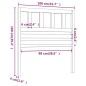 vidaXL Cabecero de cama madera maciza de pino negro 106x4x100 cm