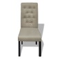 vidaXL Sillas de comedor 2 unidades de tela beige vidaXL Sillas de comedor 2 unidades de tela beige