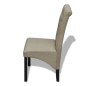 vidaXL Sillas de comedor 2 unidades de tela beige vidaXL Sillas de comedor 2 unidades de tela beige