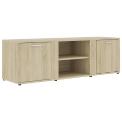 vidaXL Mueble de TV madera contrachapada color roble 120x34x37 cm