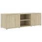 vidaXL Mueble de TV madera contrachapada color roble 120x34x37 cm