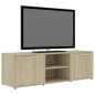 vidaXL Mueble de TV madera contrachapada color roble 120x34x37 cm