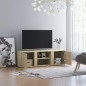 vidaXL Mueble de TV madera contrachapada color roble 120x34x37 cm
