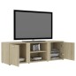 vidaXL Mueble de TV madera contrachapada color roble 120x34x37 cm