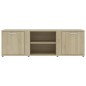 vidaXL Mueble de TV madera contrachapada color roble 120x34x37 cm