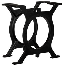 vidaXL Patas de mesa de comedor en O hierro fundido 2 unidades