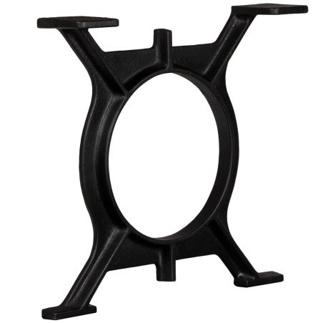 vidaXL Patas de mesa de comedor en O hierro fundido 2 unidades