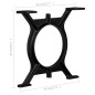 vidaXL Patas de mesa de comedor en O hierro fundido 2 unidades vidaXL Patas de mesa de comedor en O hierro fundido 2 unidades
