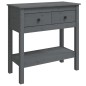 vidaXL Mesa consola de madera maciza de pino gris 75x35x75 cm vidaXL Mesa consola de madera maciza de pino gris 75x35x75 cm