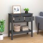 vidaXL Mesa consola de madera maciza de pino gris 75x35x75 cm vidaXL Mesa consola de madera maciza de pino gris 75x35x75 cm