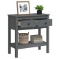 vidaXL Mesa consola de madera maciza de pino gris 75x35x75 cm vidaXL Mesa consola de madera maciza de pino gris 75x35x75 cm