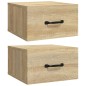 vidaXL Mesitas de noche de pared 2 uds color roble Sonoma 35x35x20 cm vidaXL Mesitas de noche de pared 2 uds color roble Sonoma 35x35x20 cm