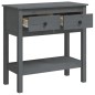 vidaXL Mesa consola de madera maciza de pino gris 75x35x75 cm vidaXL Mesa consola de madera maciza de pino gris 75x35x75 cm