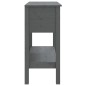 vidaXL Mesa consola de madera maciza de pino gris 75x35x75 cm vidaXL Mesa consola de madera maciza de pino gris 75x35x75 cm