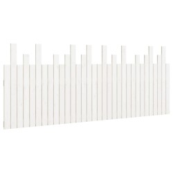 vidaXL Cabecero de cama de pared madera maciza pino blanco 204x3x80 cm