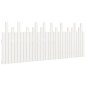 vidaXL Cabecero de cama de pared madera maciza pino blanco 204x3x80 cm