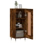 vidaXL Aparador madera de ingeniería roble ahumado 34,5x34x90 cm vidaXL Aparador madera de ingeniería roble ahumado 34,5x34x90 cm