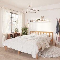 vidaXL Estructura cama madera maciza marrón miel King Size 150x200 cm