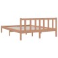 vidaXL Estructura cama madera maciza marrón miel King Size 150x200 cm vidaXL Estructura cama madera maciza marrón miel King Size 150x200 cm