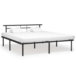 vidaXL Estructura de cama de metal negro 200x200 cm