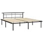 vidaXL Estructura de cama de metal negro 200x200 cm vidaXL Estructura de cama de metal negro 200x200 cm