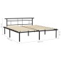 vidaXL Estructura de cama de metal negro 200x200 cm vidaXL Estructura de cama de metal negro 200x200 cm