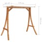 vidaXL Estructura columpio y techo crema madera curvada acabado teca vidaXL Estructura columpio y techo crema madera curvada acabado teca